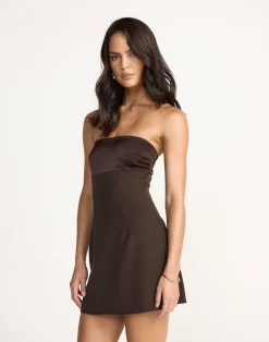Suki Mini Dress (Chocolate)*CHARCOAL CLOTHING Discount