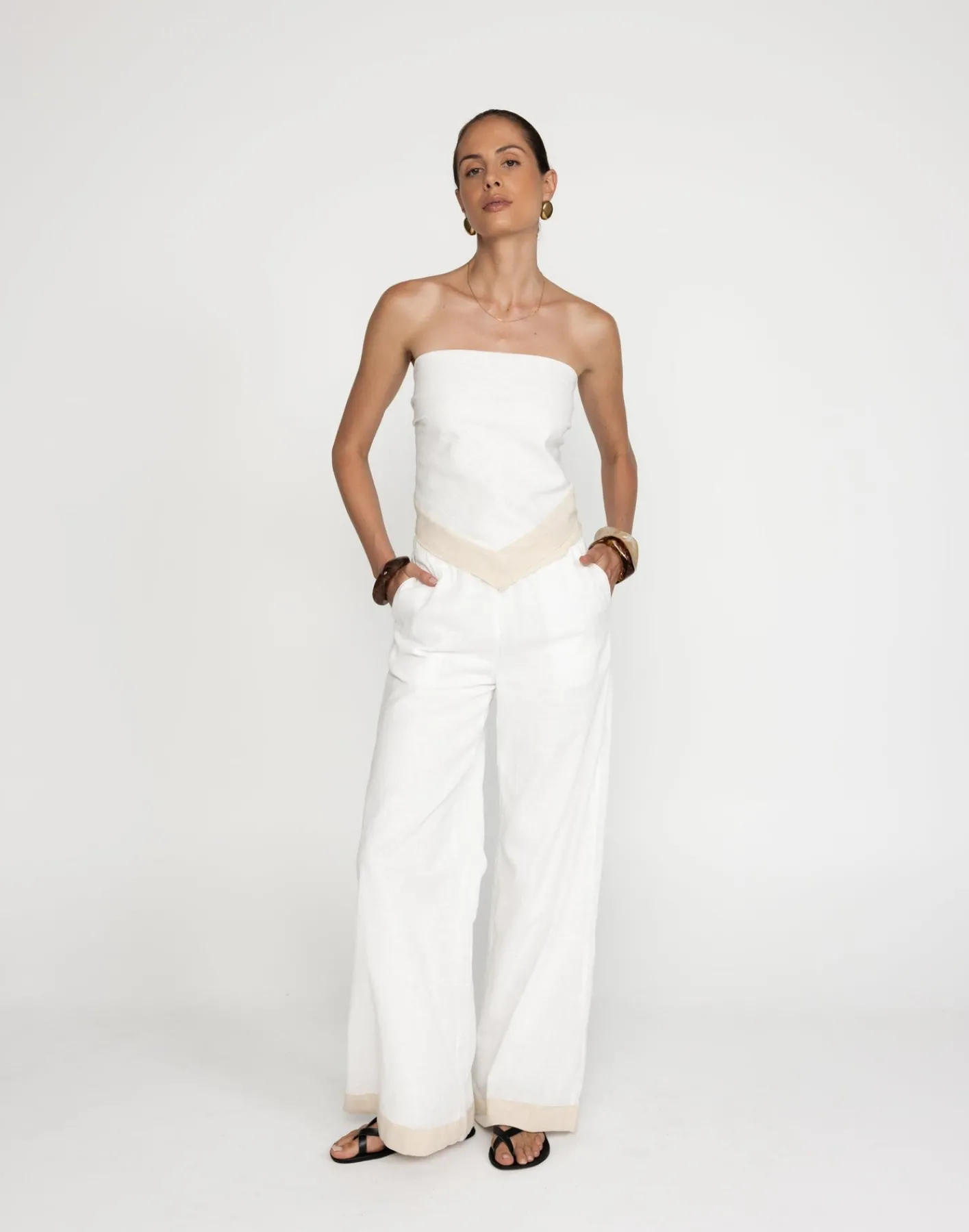 Suzy Pants (White)*CHARCOAL Best