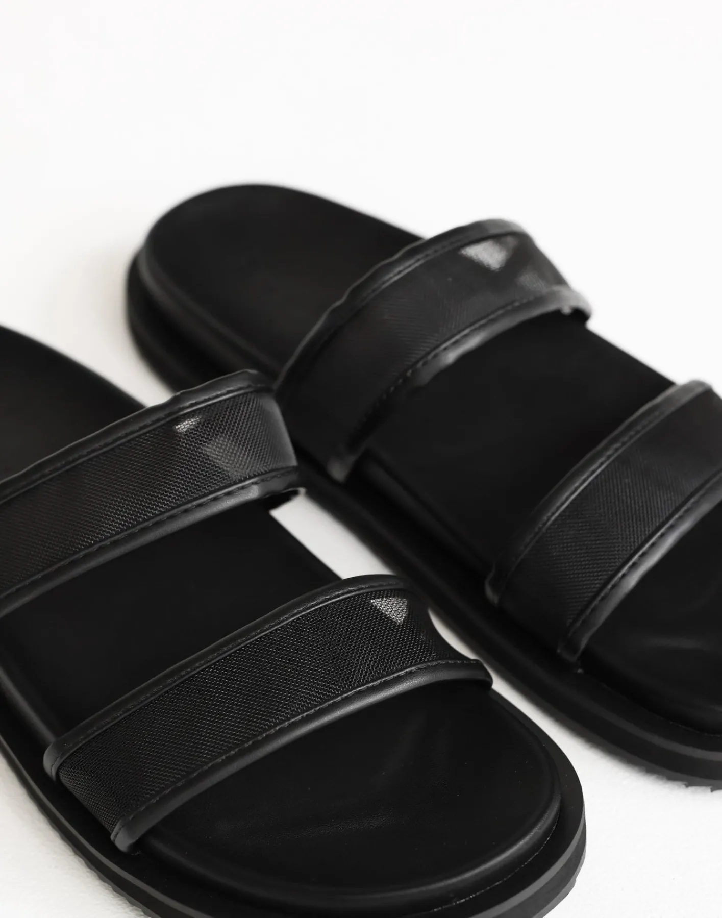 Tamre Slides (Black Mesh) - By*Billini New