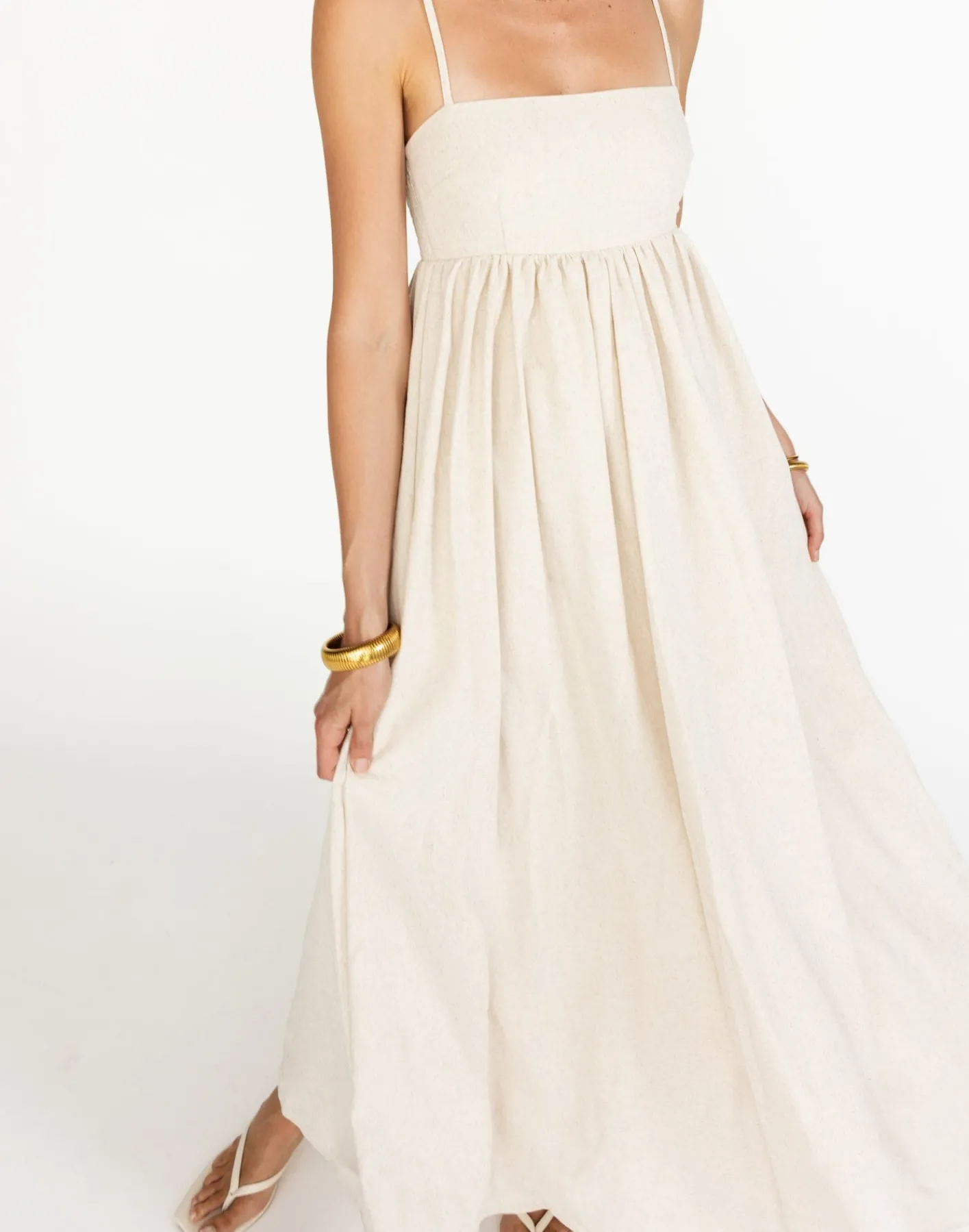 Tarsha Maxi Dress (Oat)*CHARCOAL Clearance
