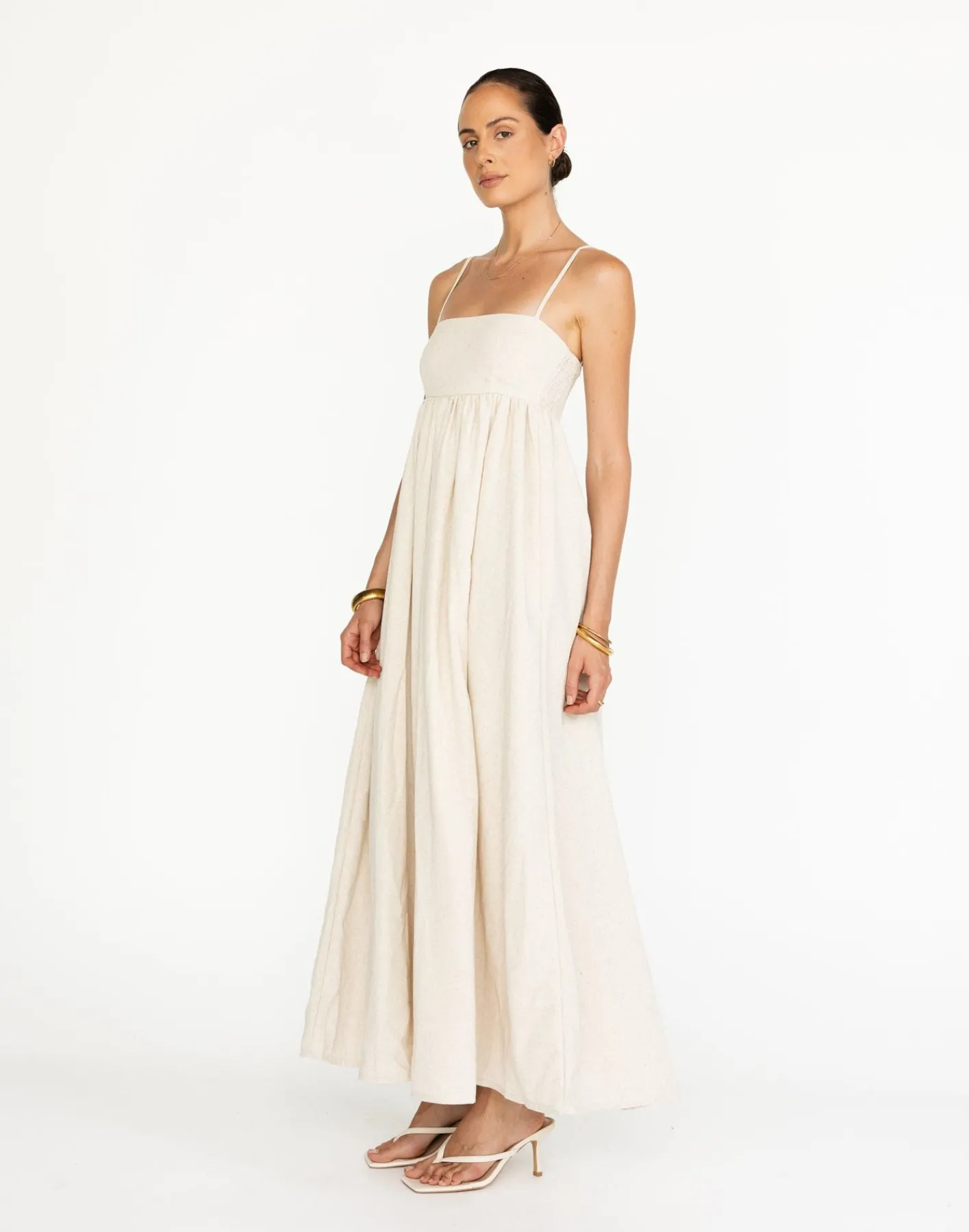 Tarsha Maxi Dress (Oat)*CHARCOAL Clearance