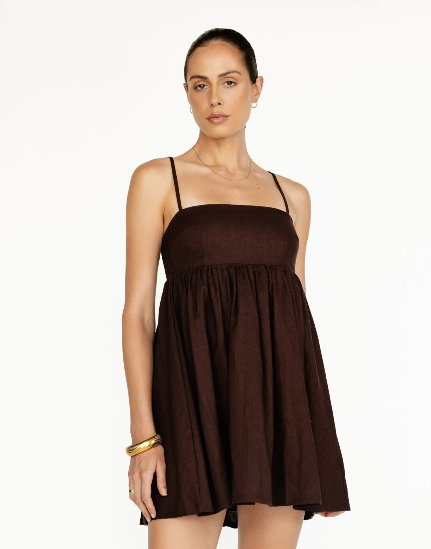 Tarsha Mini Dress (Chocolate)*CHARCOAL Sale