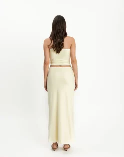 Tavina Maxi Skirt (Butter/White)*CHARCOAL CLOTHING Outlet