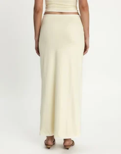 Tavina Maxi Skirt (Butter/White)*CHARCOAL CLOTHING Outlet