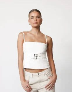 Terese Top (White)*CHARCOAL Hot