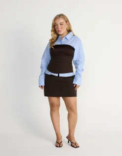 Teri Long Sleeve Shirt (Blue/ White Stripe)*CHARCOAL CLOTHING Hot