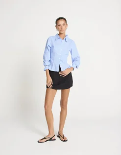 Teri Long Sleeve Shirt (Blue/ White Stripe)*CHARCOAL CLOTHING Hot