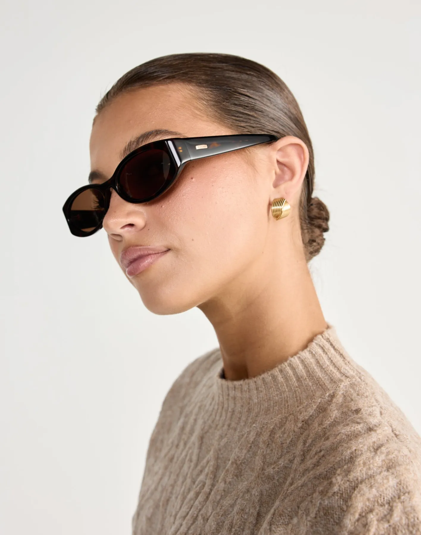 The Kasia Sunglasses (Havana Tort - Walnut) - By Banb*BANBE Outlet