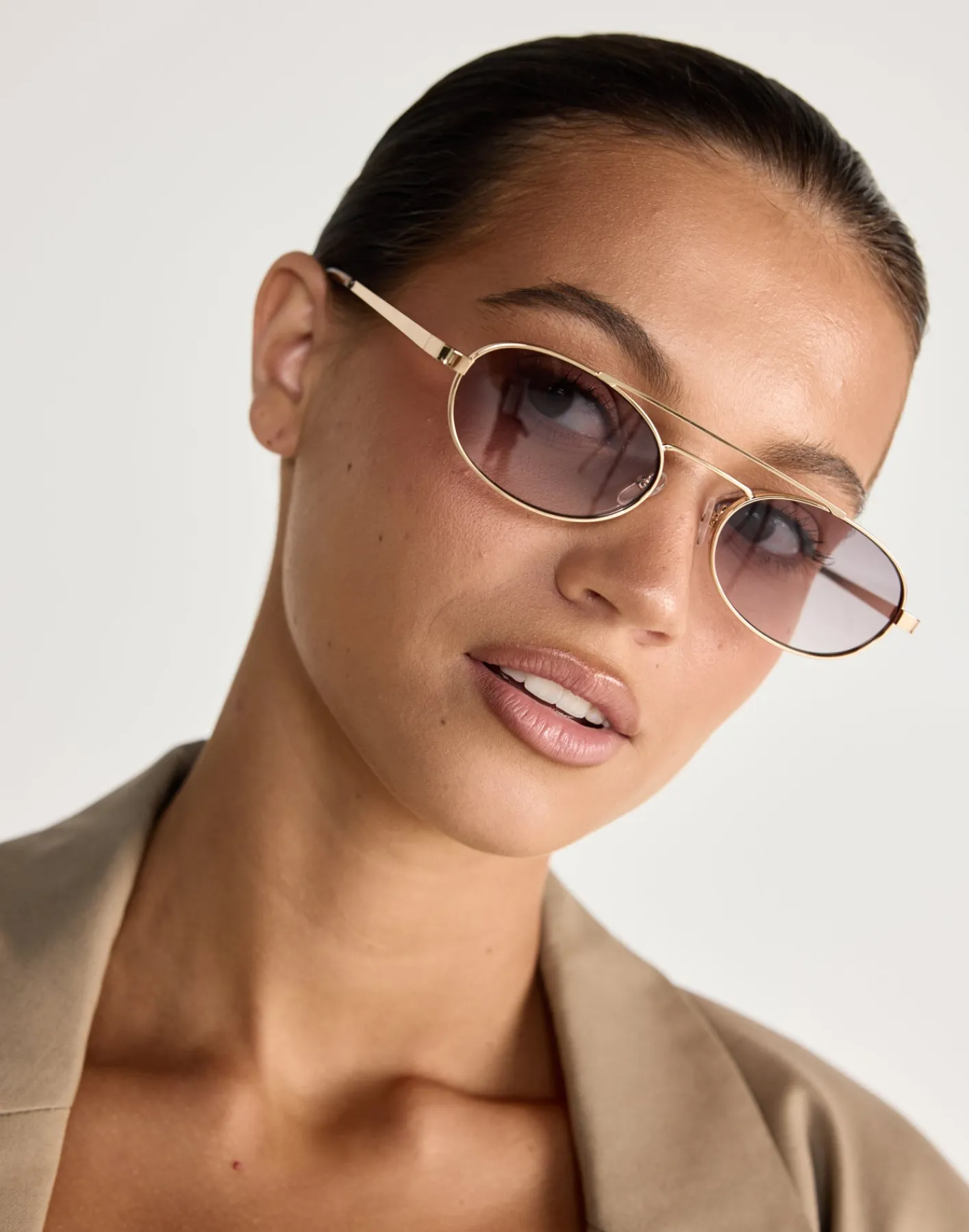 The Winnie Sunglasses (Gold-Smoke Fade) - By Banb*BANBE Outlet