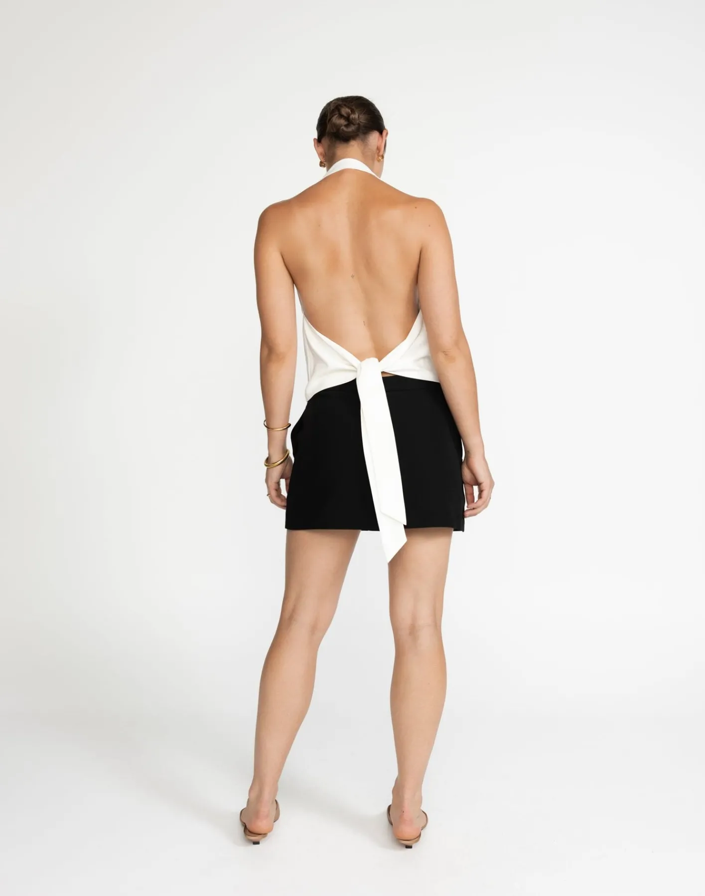 Theda Top (White)*CHARCOAL Clearance