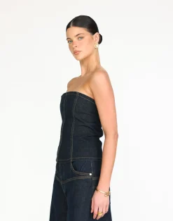 Toni Denim Corset (Indigo)*CHARCOAL Hot