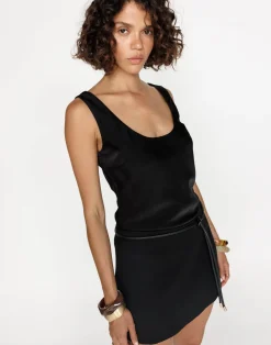 Tonya Mini Skirt (Black)*CHARCOAL Clearance