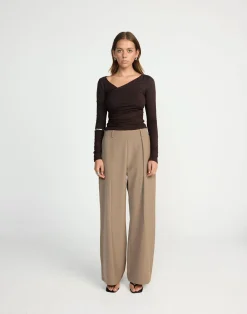 Twyla Long Sleeve Top (Chocolate)*CHARCOAL CLOTHING Online