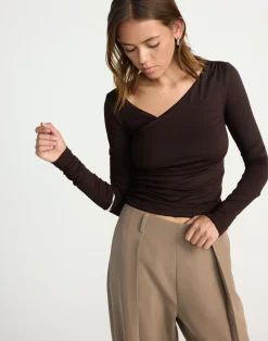 Twyla Long Sleeve Top (Chocolate)*CHARCOAL CLOTHING Online