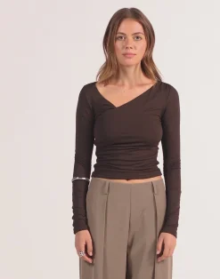 Twyla Long Sleeve Top (Chocolate)*CHARCOAL CLOTHING Online