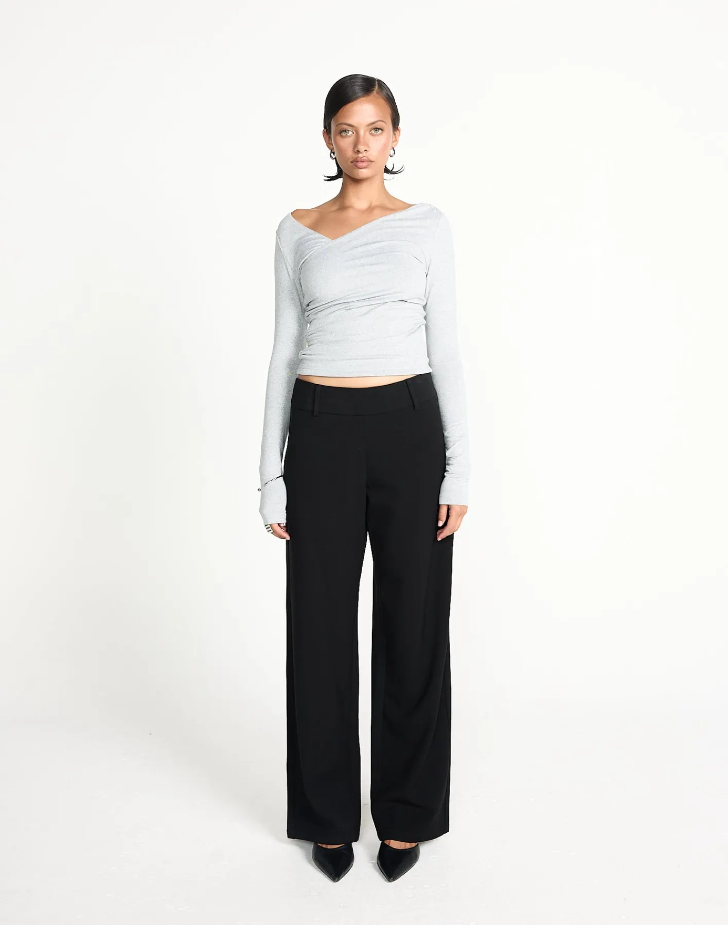 Twyla Long Sleeve Top (Grey Marle)*CHARCOAL CLOTHING Hot