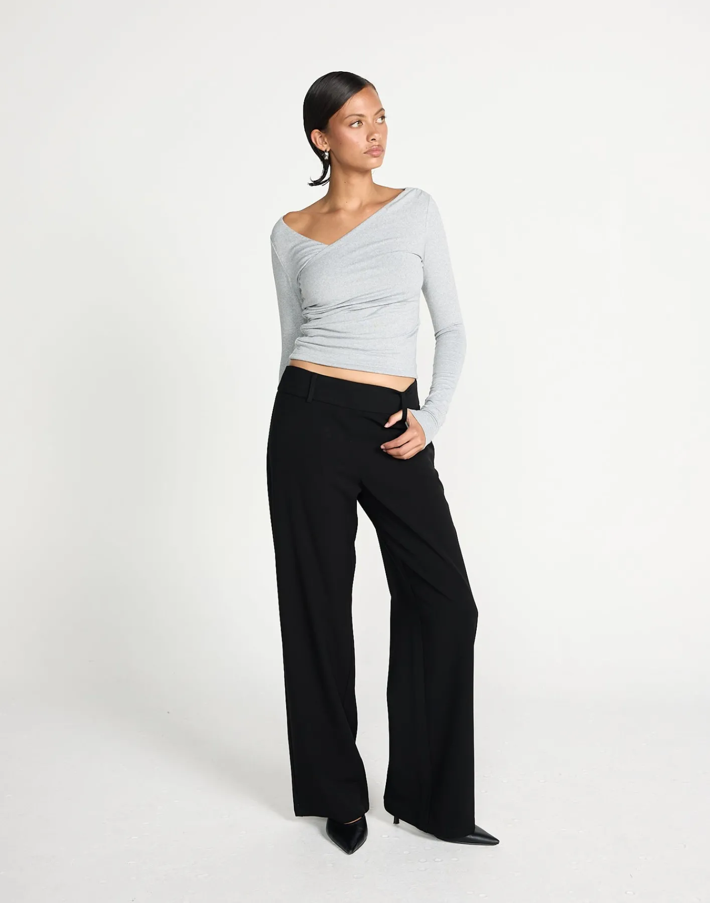 Twyla Long Sleeve Top (Grey Marle)*CHARCOAL CLOTHING Hot