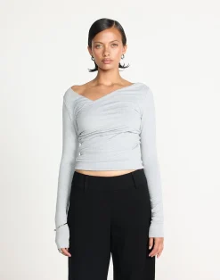 Twyla Long Sleeve Top (Grey Marle)*CHARCOAL CLOTHING Hot