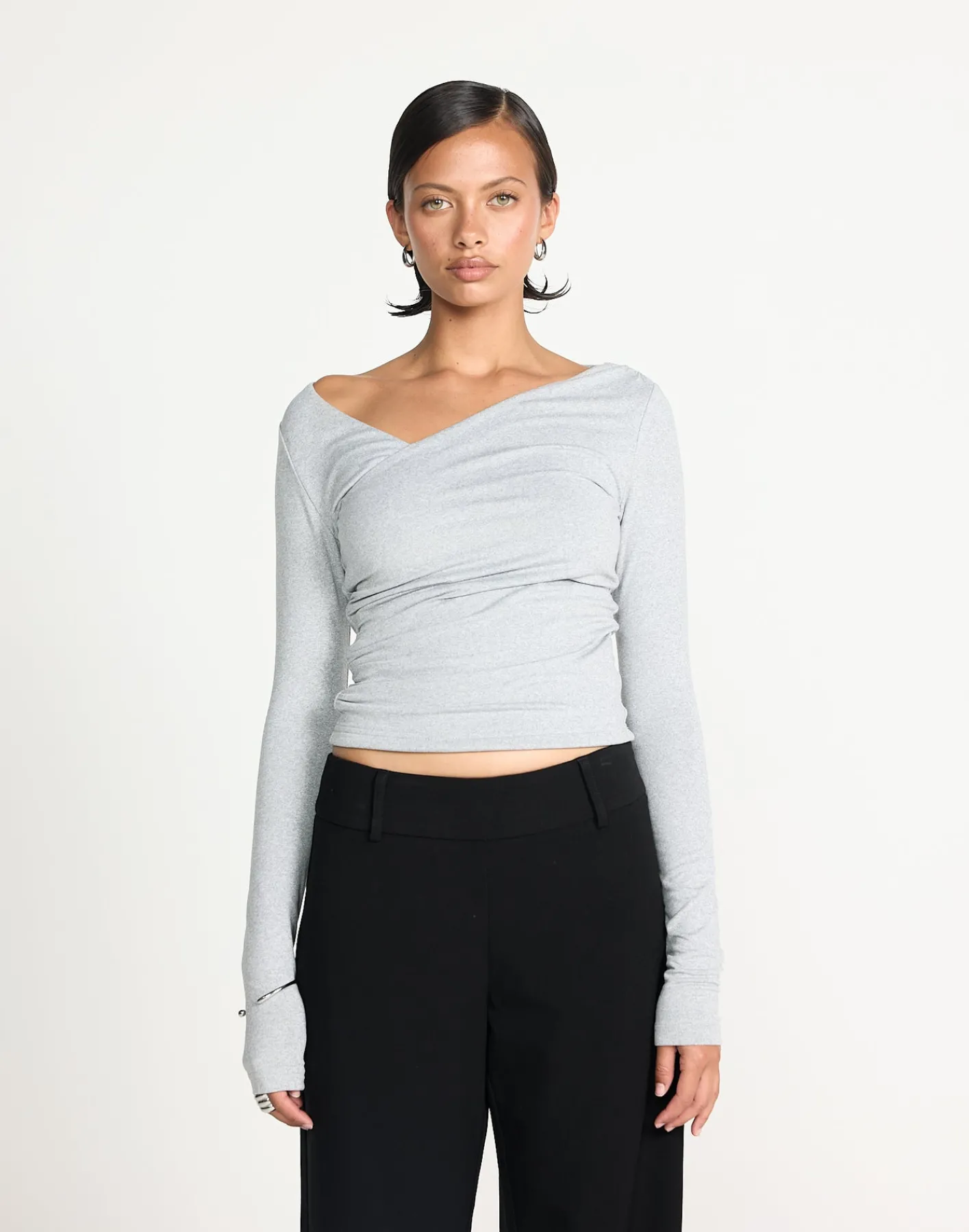 Twyla Long Sleeve Top (Grey Marle)*CHARCOAL CLOTHING Hot