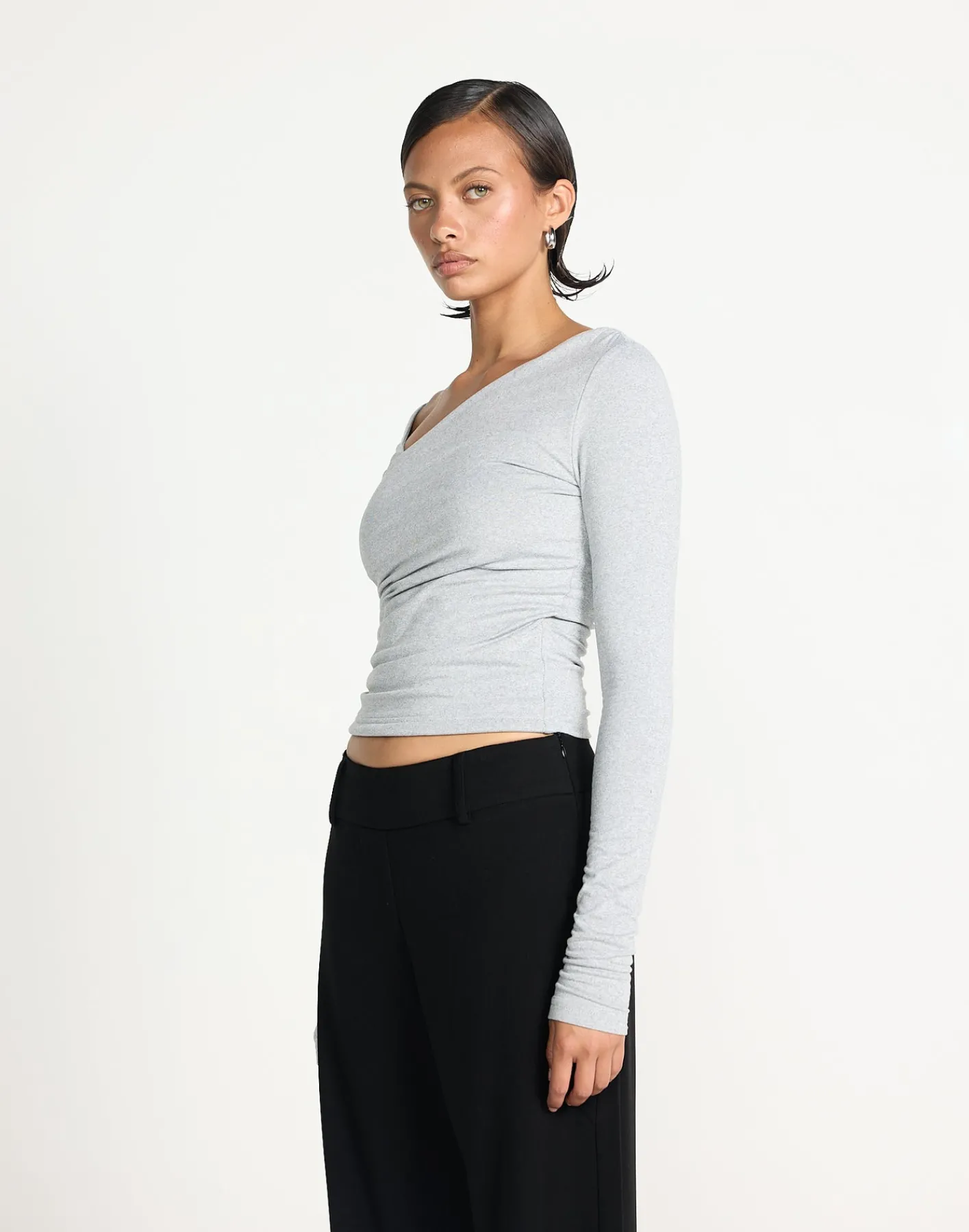 Twyla Long Sleeve Top (Grey Marle)*CHARCOAL CLOTHING Hot