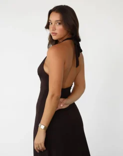 Victoria Maxi Dress (Chocolate)*CHARCOAL Best