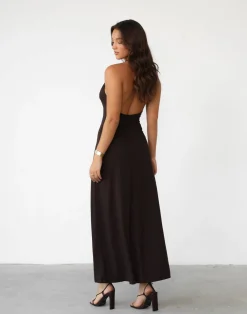 Victoria Maxi Dress (Chocolate)*CHARCOAL Best
