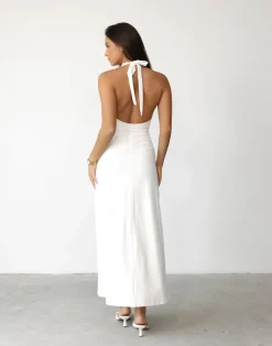 Victoria Maxi Dress (White)*CHARCOAL Discount