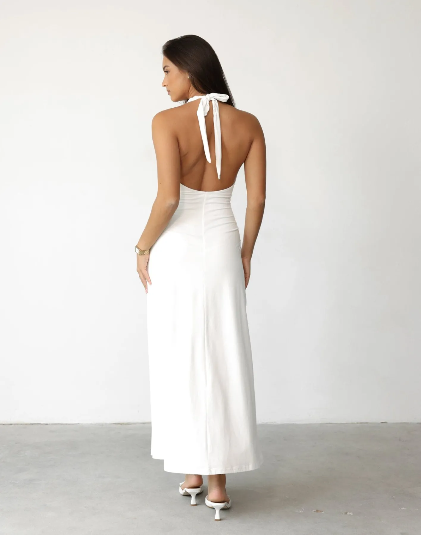 Victoria Maxi Dress (White)*CHARCOAL Discount