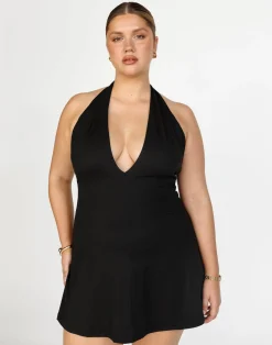 Victoria Mini Dress (Black)*CHARCOAL Outlet