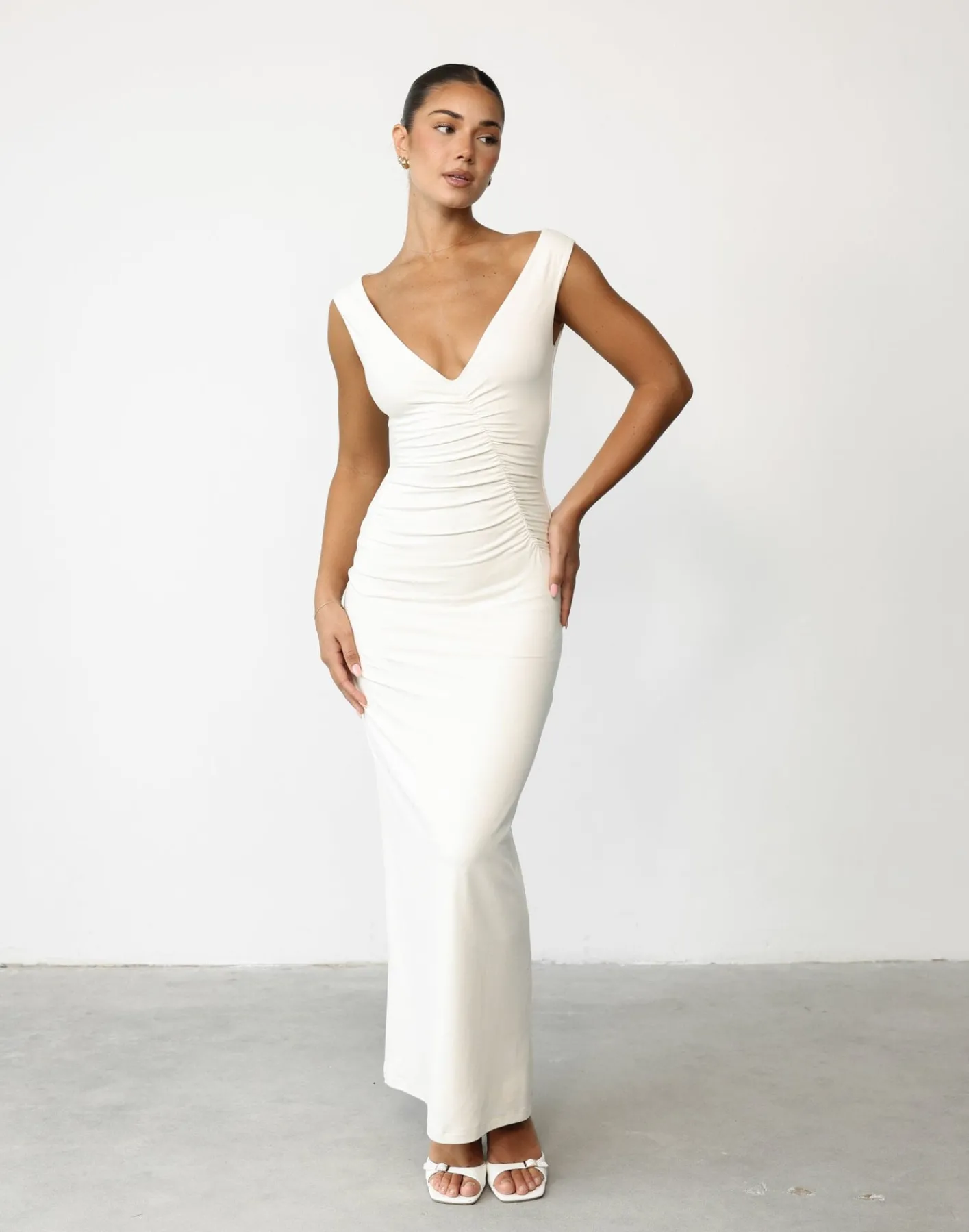 Viola Maxi Dress (Oat)*CHARCOAL Best