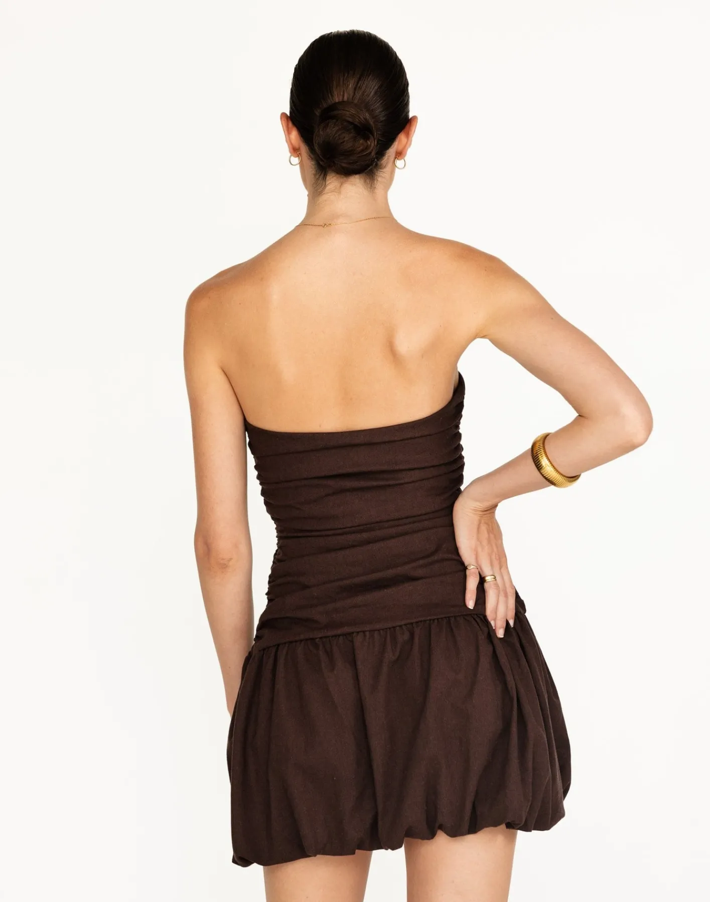 Yagya Mini Dress (Chocolate)*CHARCOAL Hot