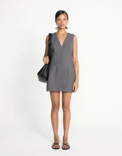 Yori Mini Dress (Textured Slate)*CHARCOAL CLOTHING Discount