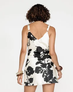 Zaya Mini Dress (Noir Bloom)*CHARCOAL Fashion
